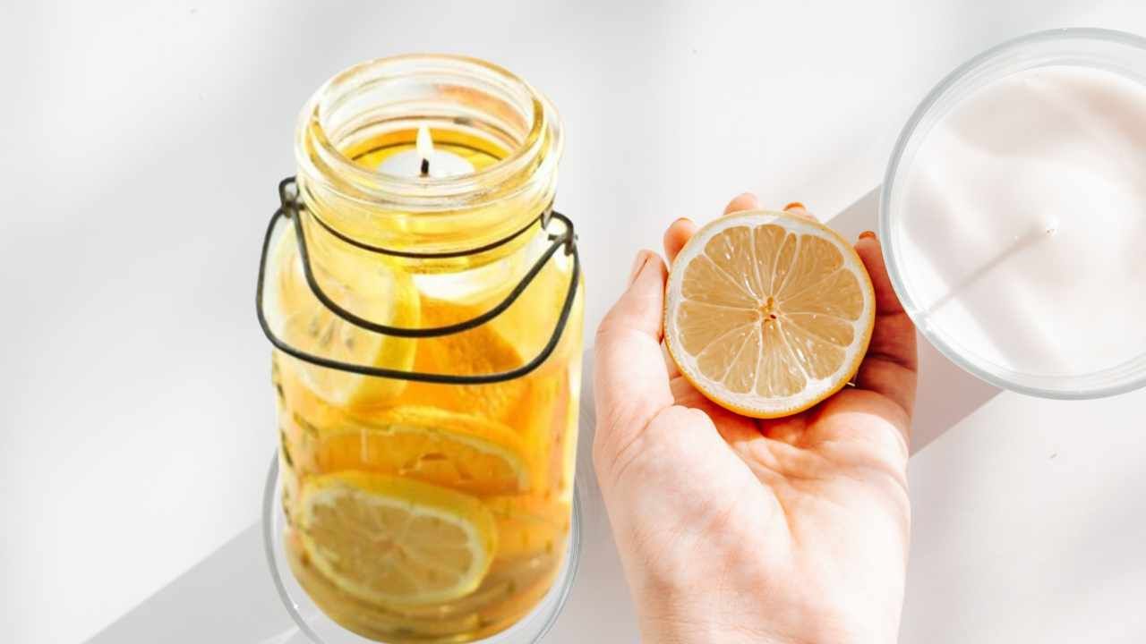 candles with lemon